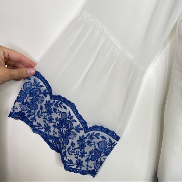 Renee C. Cate Embroidered Bell Sleeve Blouse - Picture 5 of 9